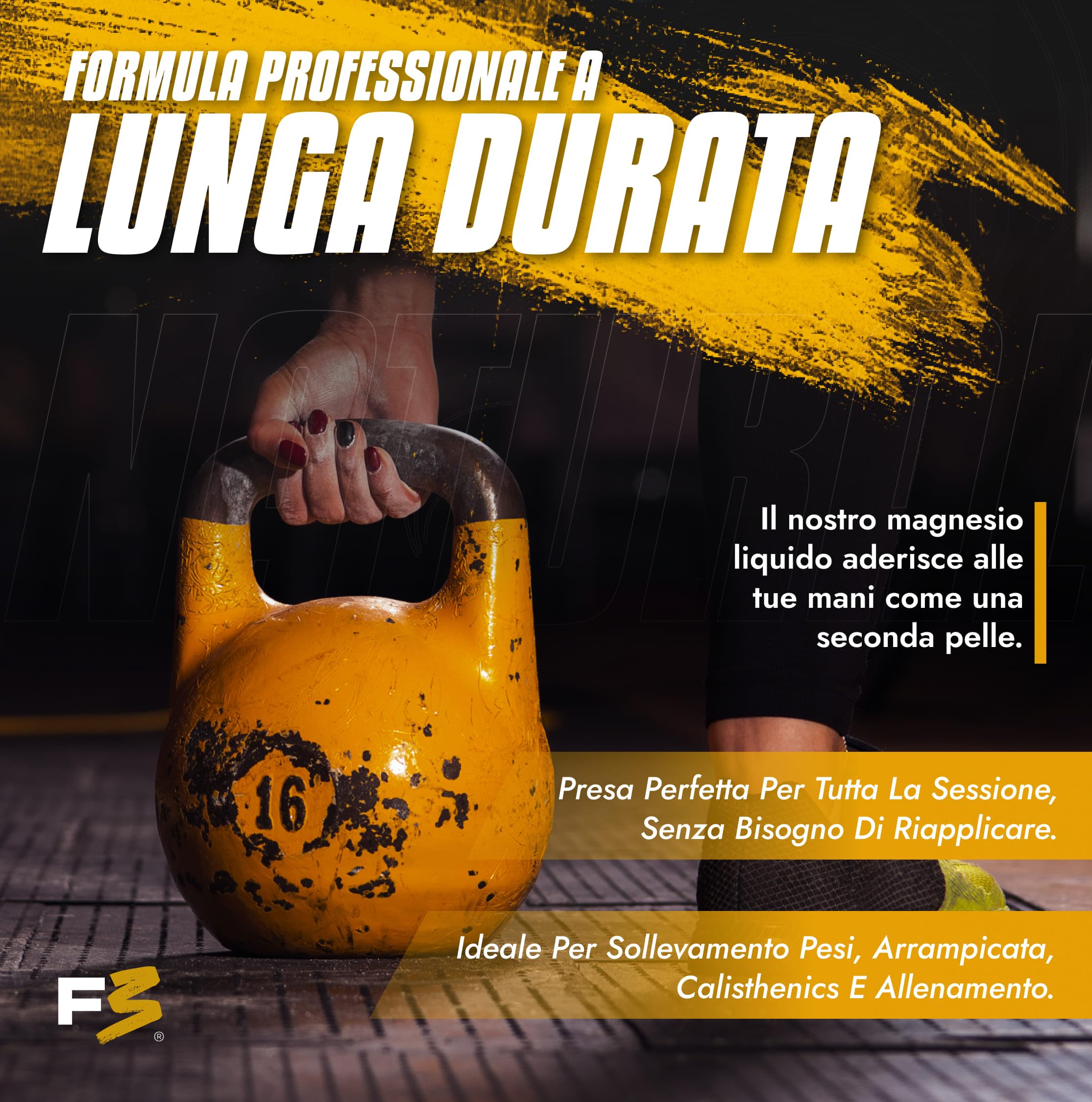 Magnesite Liquida Palestra | Grip Senza Polvere Cross Training - Arrampicata Padel Tennis Antiscivolo | Gesso Liquido Antiscivolo - Calisthenics e Ginnastica Artistica