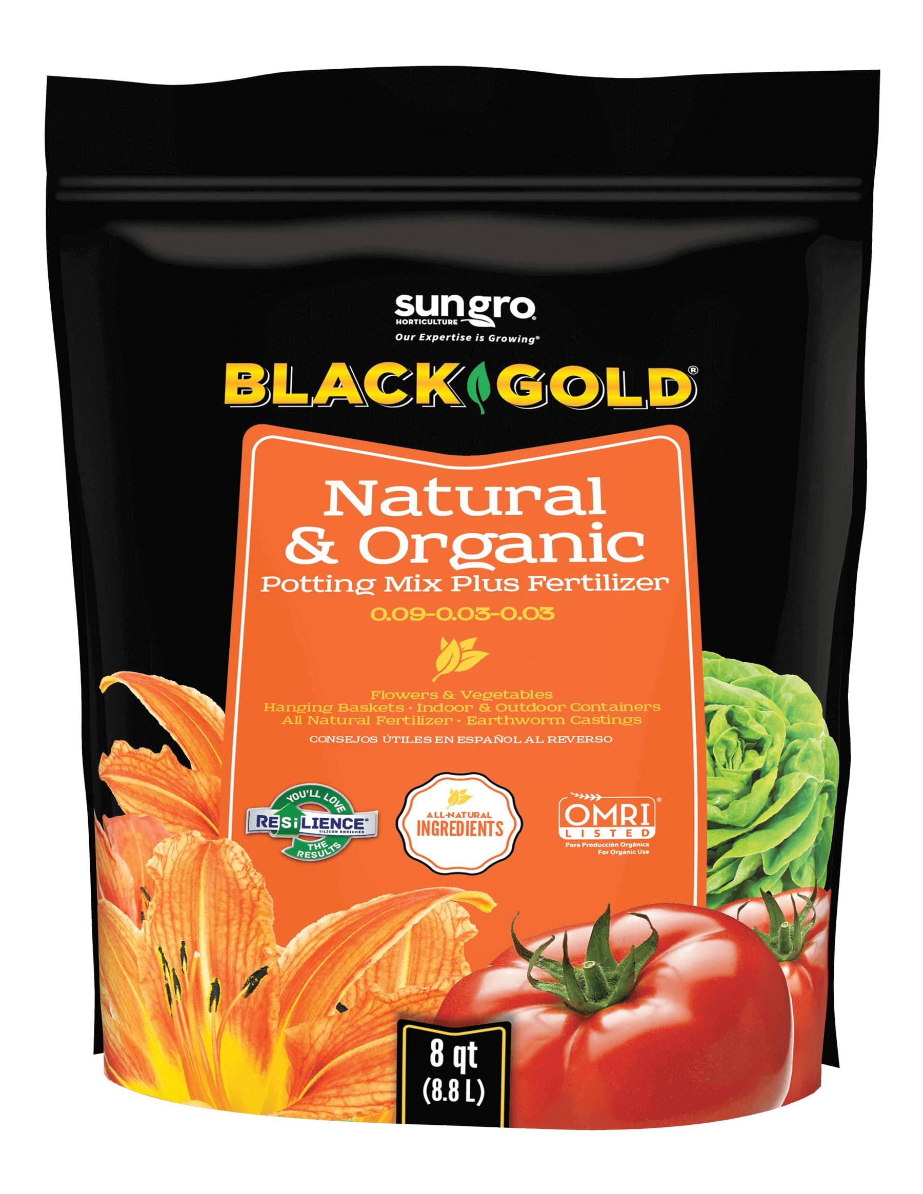 Black Gold Natural & Organic Potting Mix 8qt