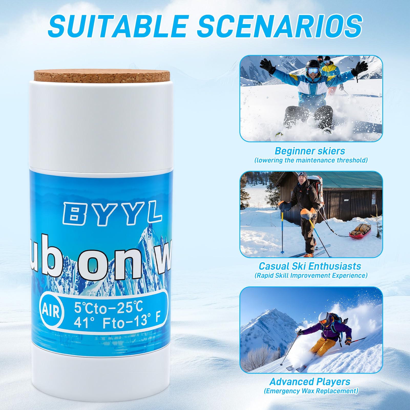 Cera para snowboard de70g,cera para esquís, cera para snowboard,cera para esquís de frotamiento,optimiza el deslizamiento,de larga duración,cera para esquís y accesorios de snowboard,cera para esquís.