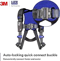 Vista 4 de 3M DBI-SALA ExoFit X300 - Arnés de seguridad para chaleco cómodo, protección contra caídas, industria general, OSHA, ANSI, correa de pierna