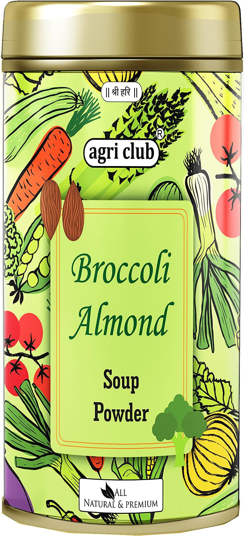 Agri Club Broccoli Almond Soup Powder 250gm, Instant Soup Powder