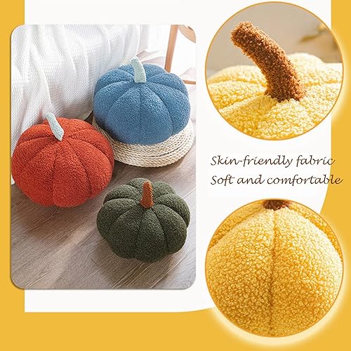 Miniatura 4 de Halloween Pumpkin Pillow, Handmade Halloween Pumpkin Throw Pillow Decor, Halloween Plush Stuffed Halloween Pumpkin Shaped Decoration, for Home Decor