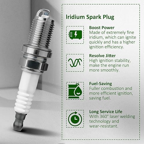 Miniatura 4 de MaxLLTo Paquete de 2 bujías de repuesto XC92YC MIU11020 para modelos John Deere Z335E Z335M Z345M Z345R Z355E Z355R Z375R