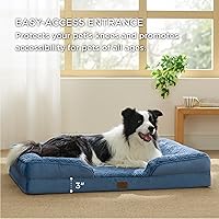 Vista 43 de Bedsure - Cama ortopédica mediana para perros, sofá cama impermeable para perros medianos, espuma de soporte con funda extraíble y lavable, forro