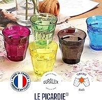 Vista 4 de Duralex Picardie - Vaso de vidrio (25 cl), 6 unidades (paquete de 1), multicolor