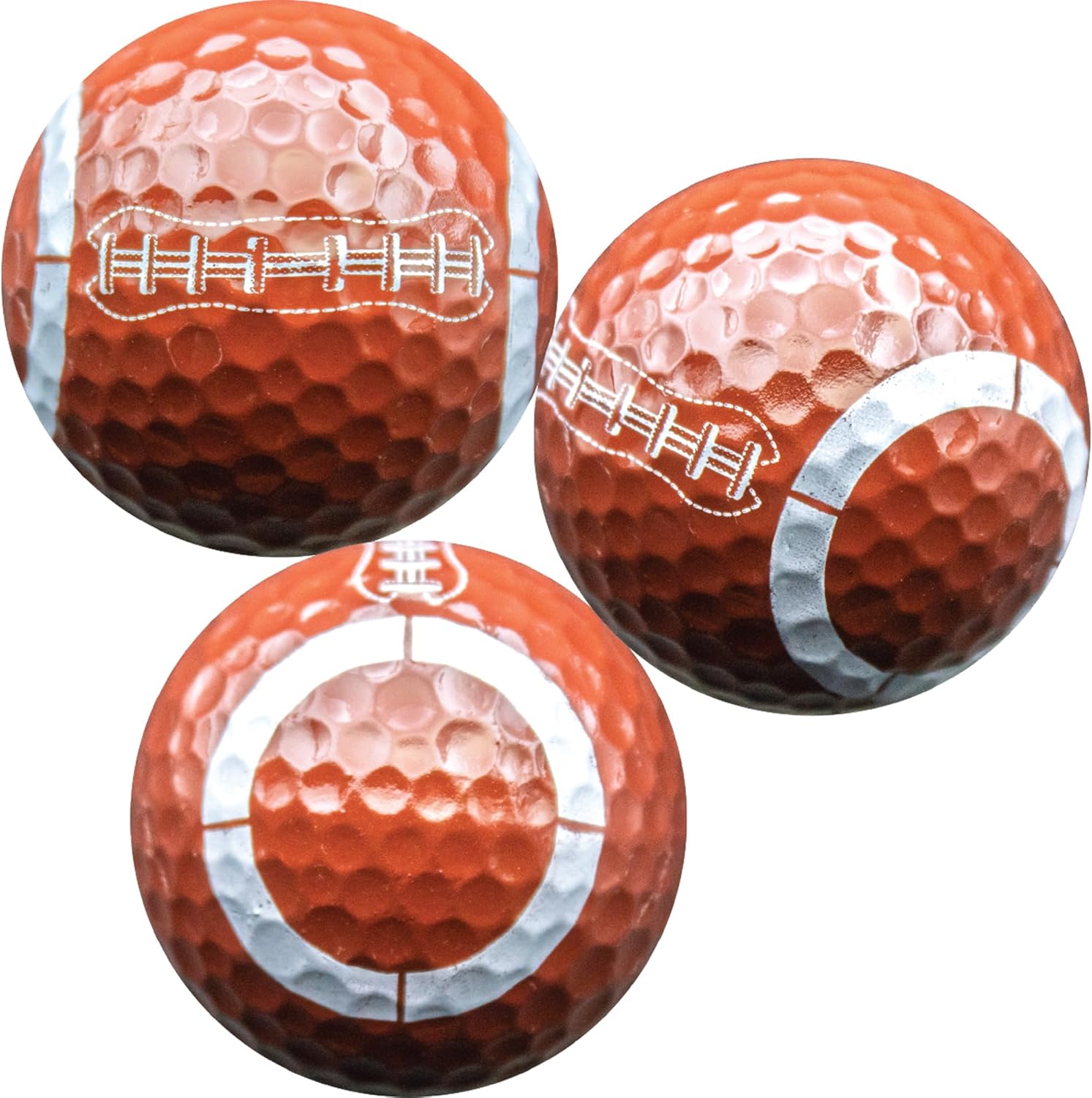 GBM Football Novelty Golf Balls – Football Golf Balls Design for Players, Coaches, Sports Fans, Tournaments, League Play and Golfers Gifts, 12 Pack