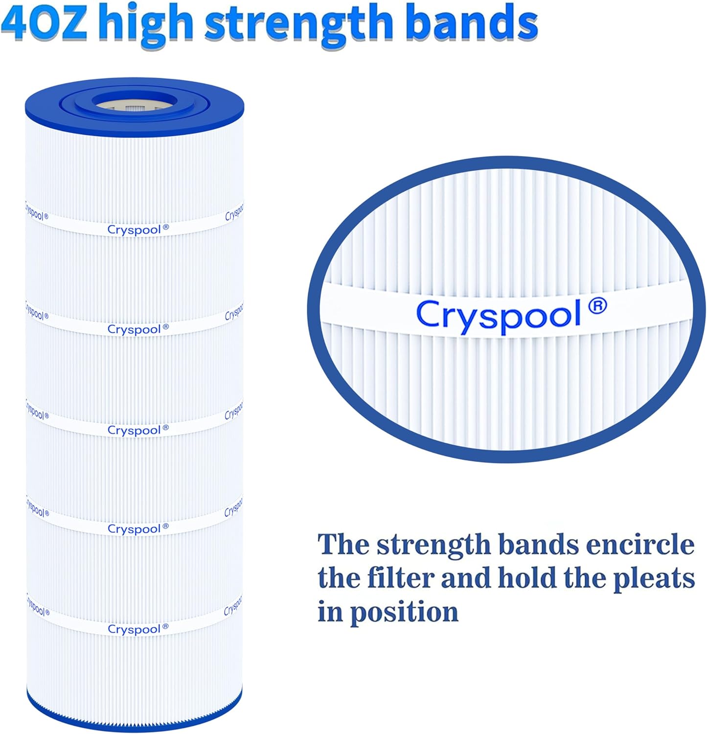 Cryspool® C200S Filter Compatible with CX200XRE, SwimClear C200S, C200S, C-9442, PA200S, 200 Sq. Ft Pool Filter Cartridge, 1 Pack - Image 6