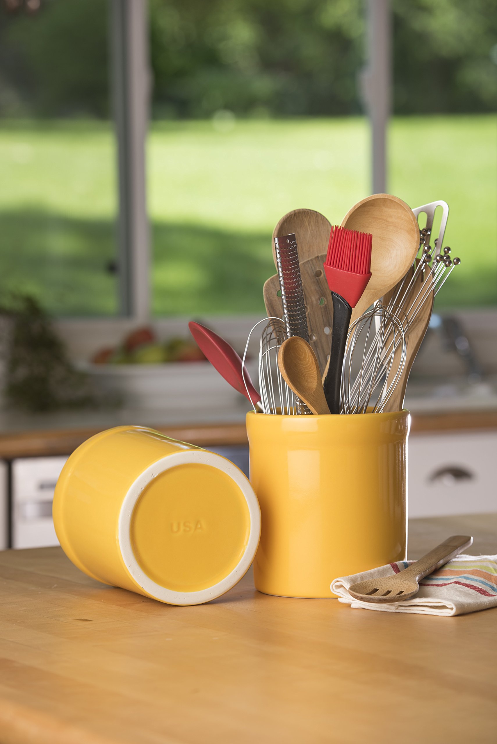 Amazon.com: American Mug Pottery Ceramic Utensil Crock Utensil