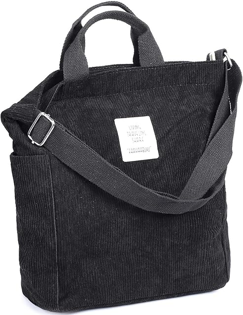 WantGor Large Tote Bag for Woman, Women's Crossbody Shoulder Handbags Big Capacity Shopping Bag (Black)