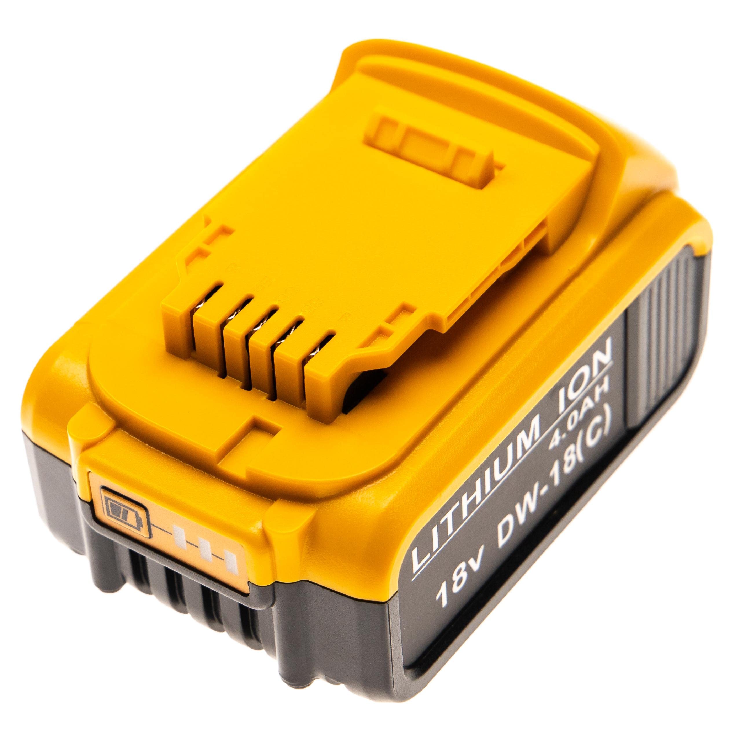 vhbw Batteria sostituisce Dewalt DCB182, DCB180, DCB181, DCB181-XJ, DCB183, DCB185, DCB200, DCB201 per attrezzi da lavoro (4000mAh Li-Ion 18V)