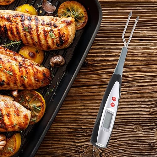 Miniatura 4 de Digital Cooking Fork Thermometer for BBQ Grilling Stainless Steel Meat Temperature Monitor with Long Handle for Beef Lamb Pork Chicken Cooking