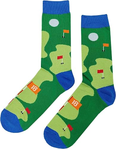 SockFly Golf Hole 18 Dress Socks Funny Novelty Crazy Fun Design Men Size 8-12 Co