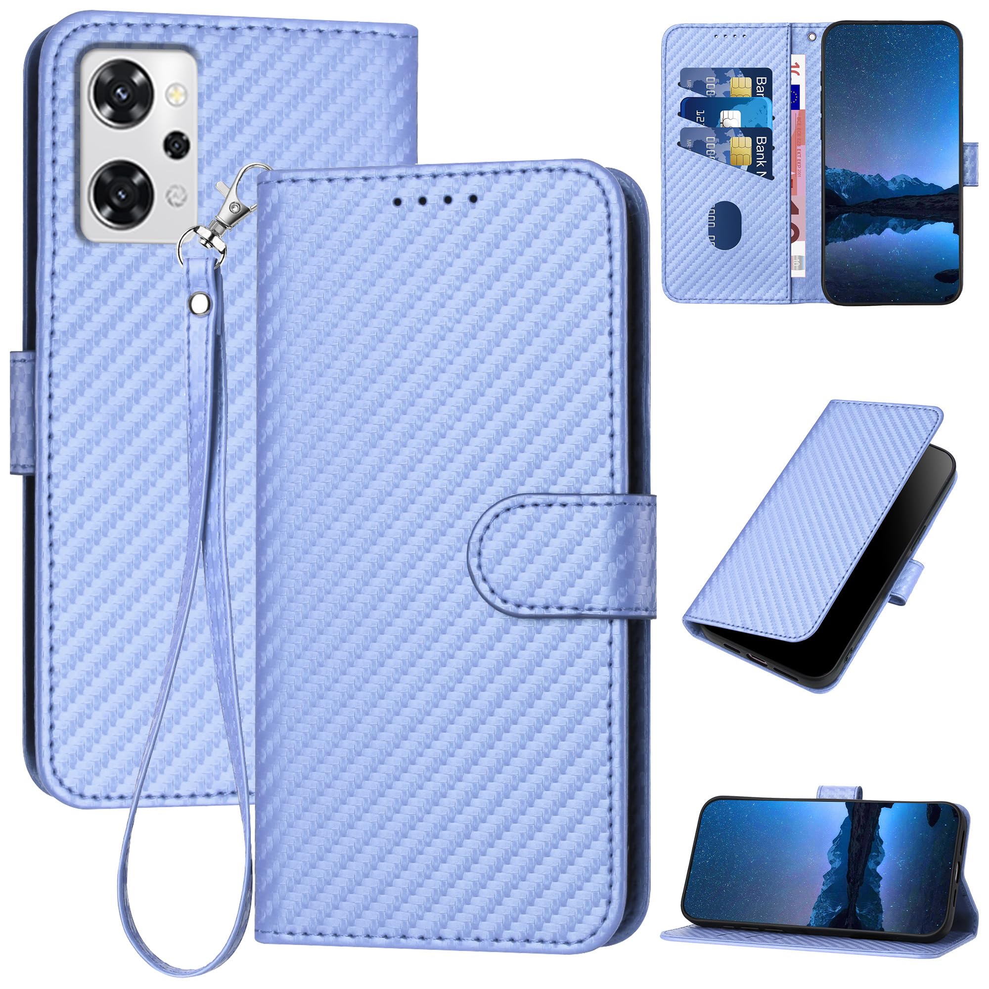 Gedurya OPPO Reno9 A ケース 手帳型 OPPO Reno7 A スマホケース 炭素繊維ブレイドスタイル 肌触り良い CPH2523 A301OP ケース OPG04 CPH2353 A201OP 携帯カバー マグネット開閉式 スタンド機能 軽量 薄型 オッポ リノ9 A ケース 手帳型 指紋防止 人気 上質 オッポ リノ7 A 携帯ケース 全面保護 財布型 便利 - パープル