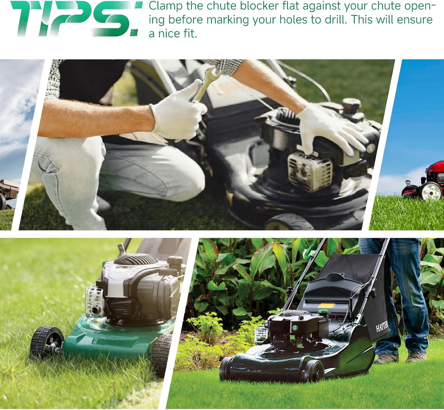 Mower Chute Blocker Fit for Ferris, Exmark, Gravely, Hustler and Toro Mowers, Kubota, Grass Flap Chute Blocker OE ACS6000ULS, 088-6003-00 for Most ZT Mowers