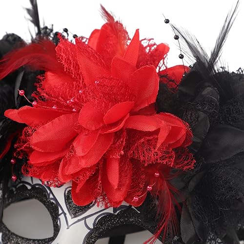 Miniatura 5 de GREUS Máscara de Halloween para hombres y mujeres, pareja, máscara veneciana de media cara, disfraz de baile de carnaval, fiesta de discoteca