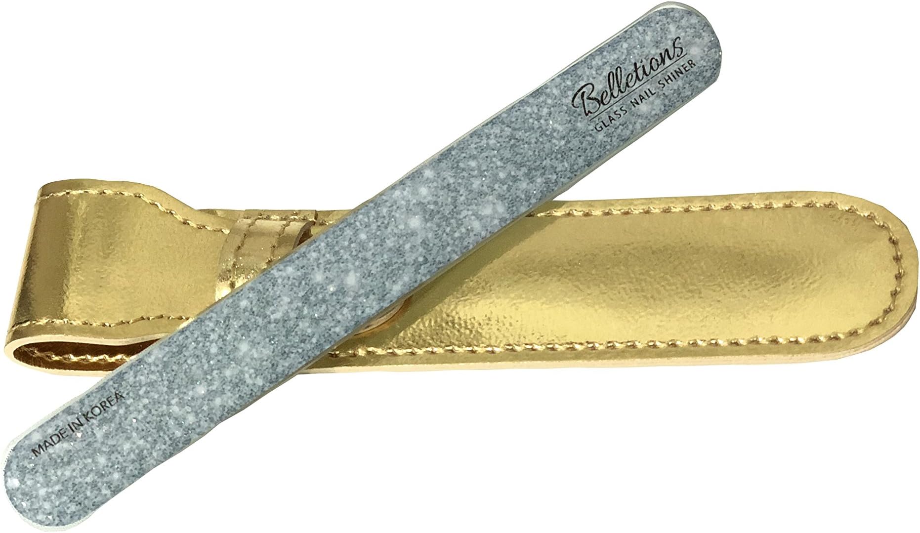 Shinail Professional Luxury Crystal Glass Finger Nail File and Buffer for Manicure with Leather Protective Case, Great Gift for Women & Girls, Mother's Day