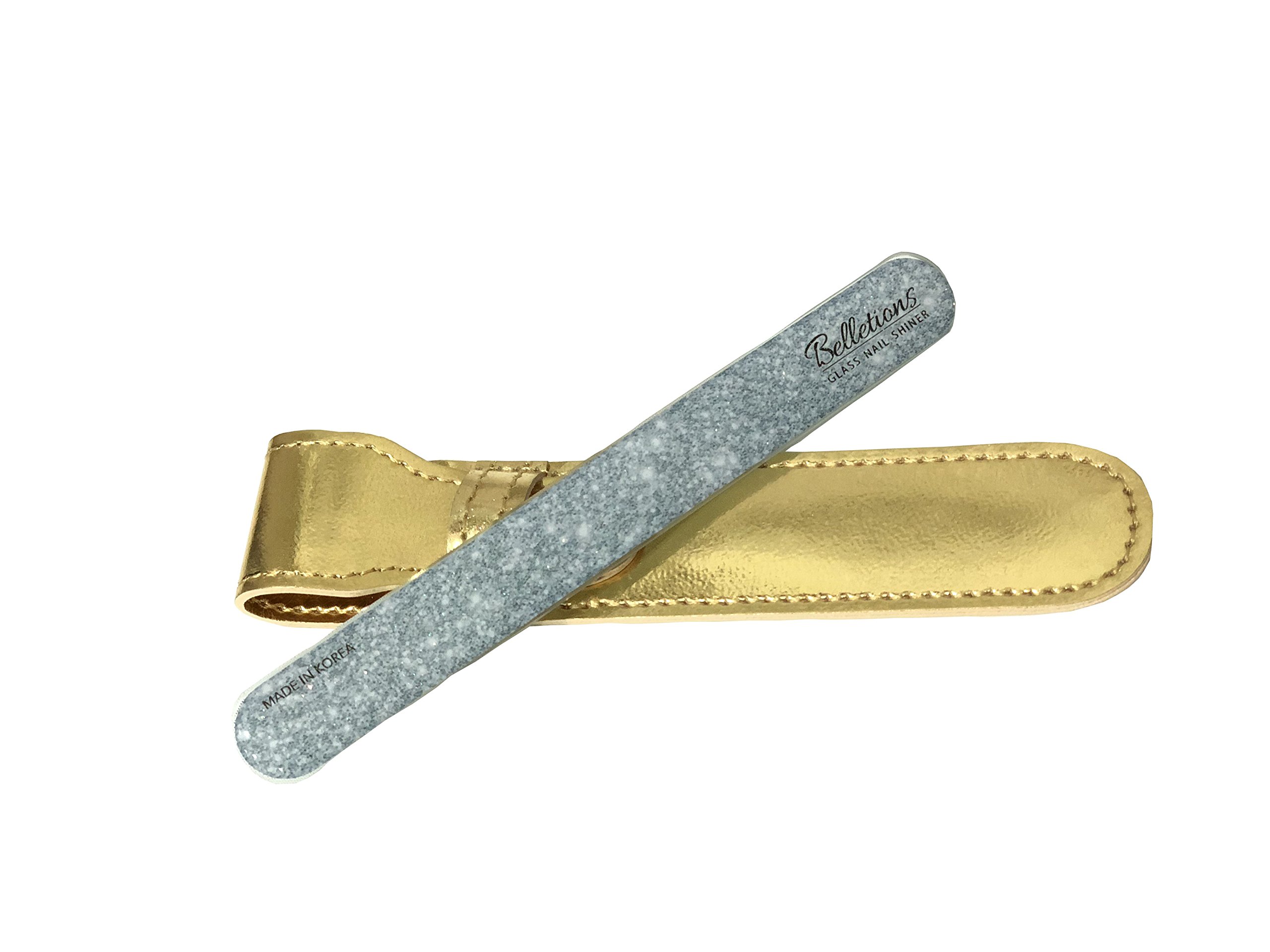 Shinail Professional Luxury Crystal Glass Finger Nail File and Buffer for Manicure with Leather Protective Case, Great Gift for Women & Girls, Mother's Day