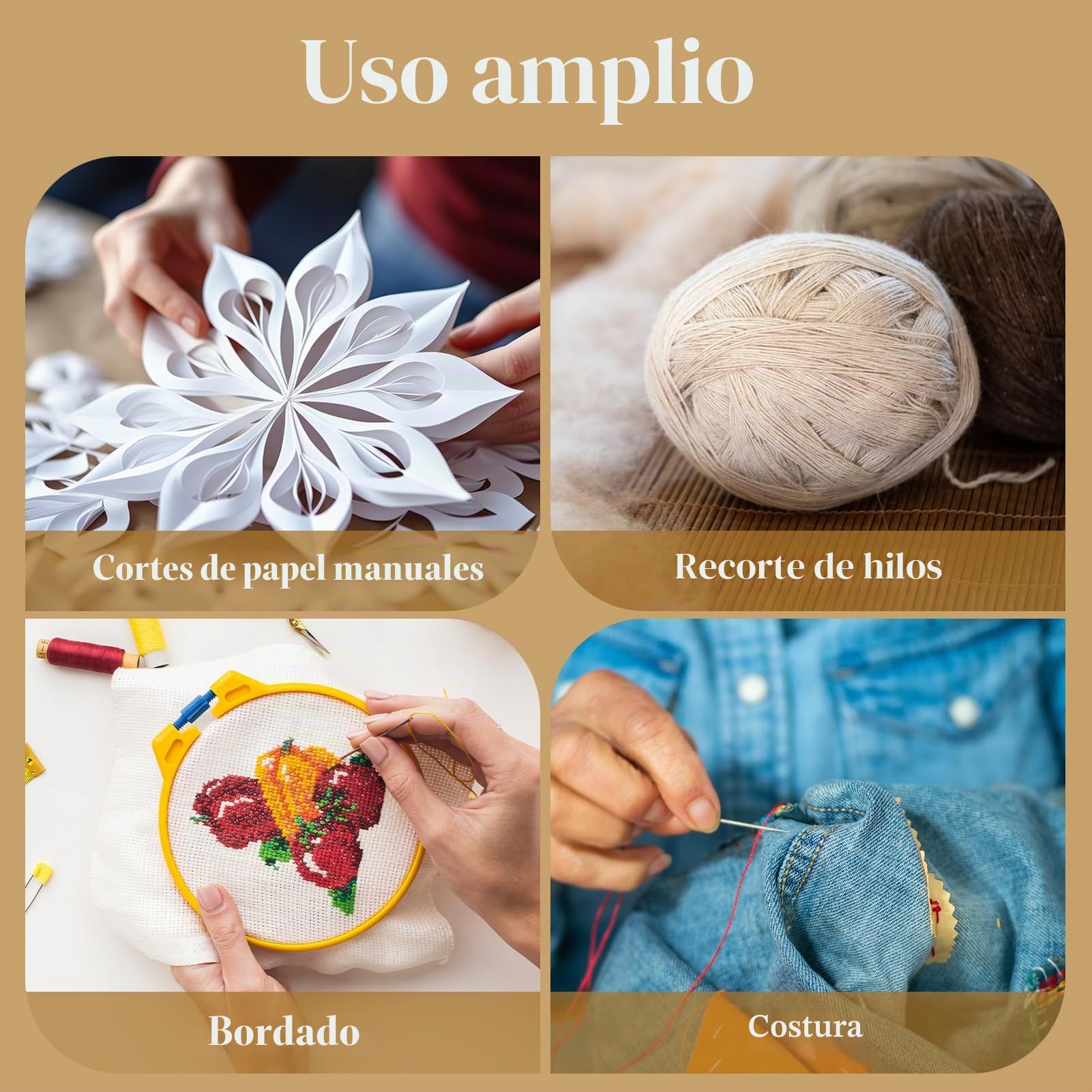 Kit De Herramientas De Costura Europeas, Tijeras De Bordar Vintage Y Estuche Con Dedal Y Botella De Aguja Para Coser Accesorios De Artesanía De Punto De Cruz(Plata)