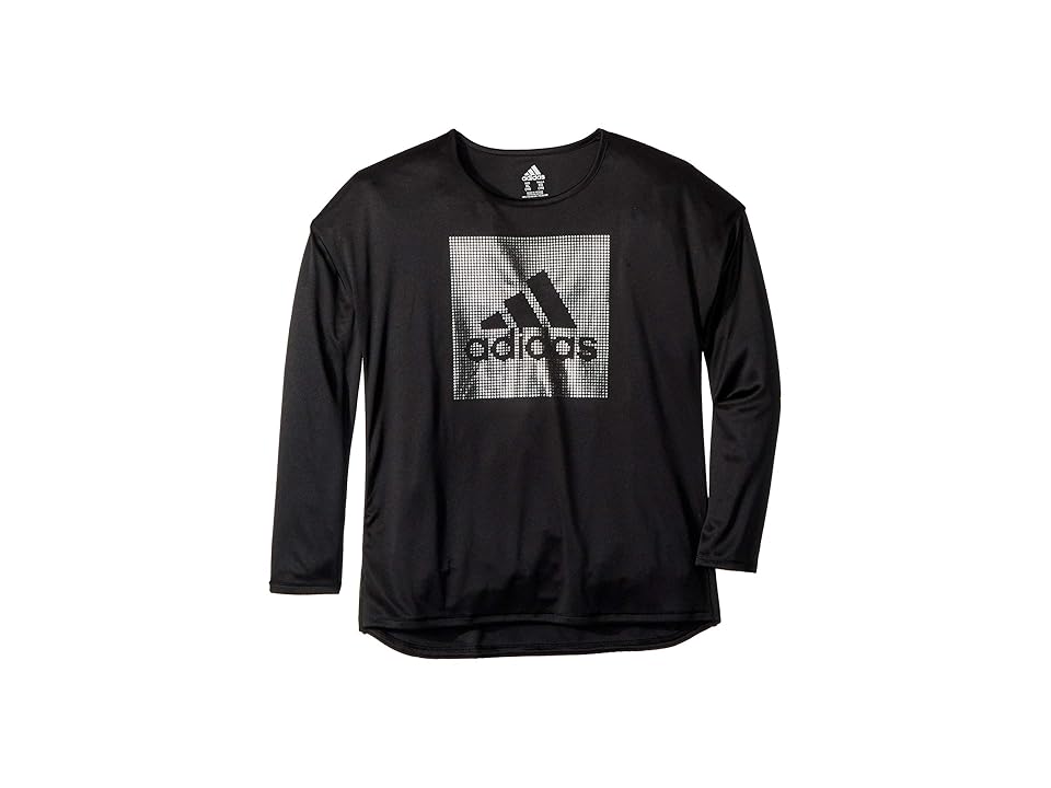 

adidas Kids Long Sleeve Graphic Tee (Toddler/Little Kids) (Black) Girl's Clothing