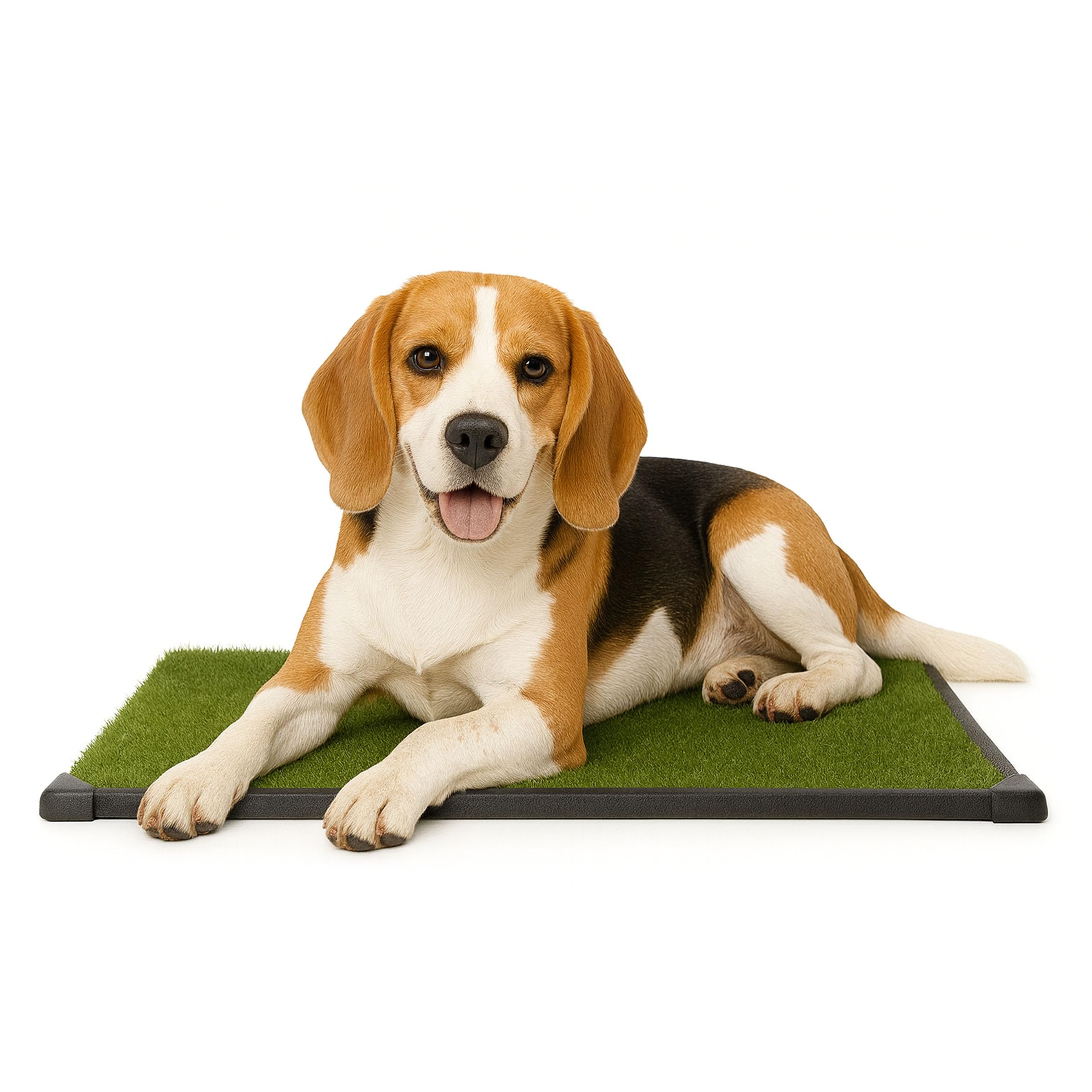 Artificial Grass Puppy Pee Pad for Dogs and Small Pets - 20x25 Reusable 3-Layer Training Potty Pad with Tray - Dog Housebreaking Supplies by PETMAKER, Green