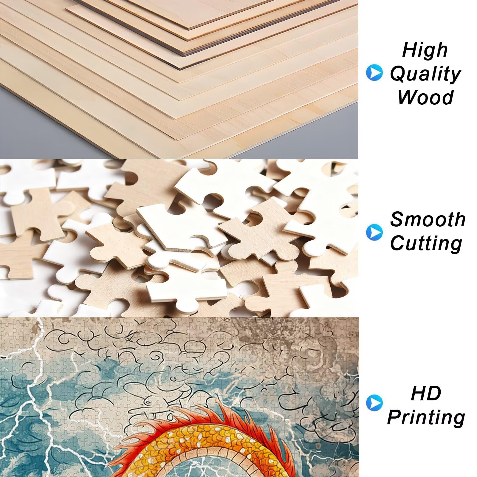 Puzzle 1000 sztuk dla dorosłych, Dragon Puzzle 1000 sztuk Retro Puzzle dla dorosłych z pudełkiem, wymagające puzzle na dekoracje świąteczne prezent dla kobiet, zdjęcia nowoczesny salon dekoracja Q-63