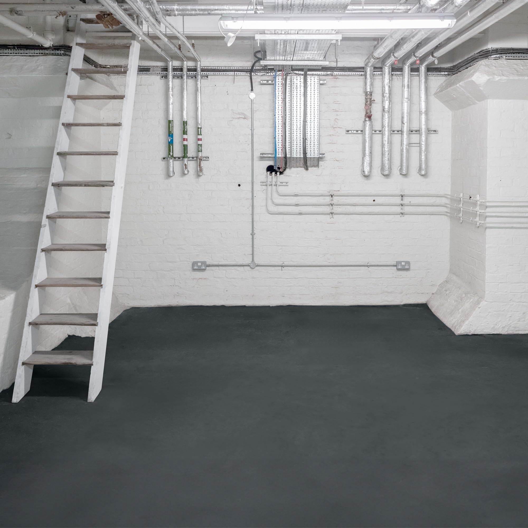 EPODEX 2K Betonfarbe, Bodenfarbe mit Zubehör - 6kg - Eisengrau