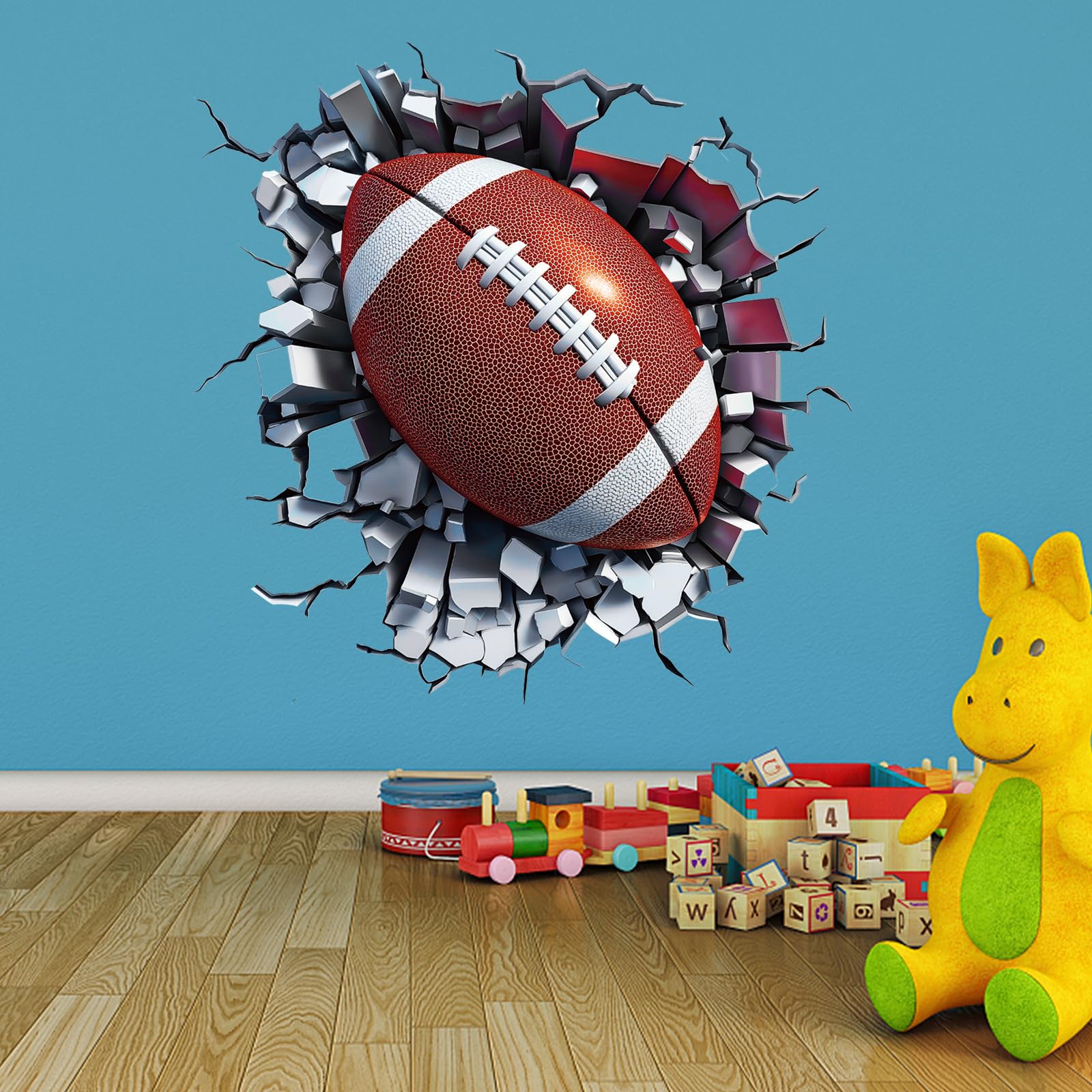 PLIGREAT Rugby Break Through Wall Decals - Image 4
