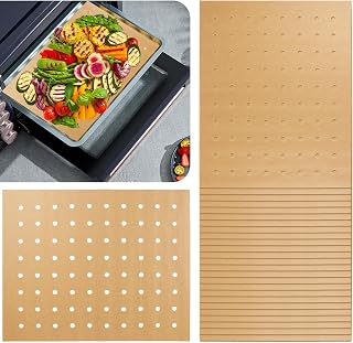200 Pcs Air Fryer Liners Disposable, Parchment Paper for Baking, 11 x 9 inch Unbleached Parchment Paper Sheets, Baking Sheets for Oven, Baking Paper Air Fryer Sheets, HOFHTD Air Fryer Accessories