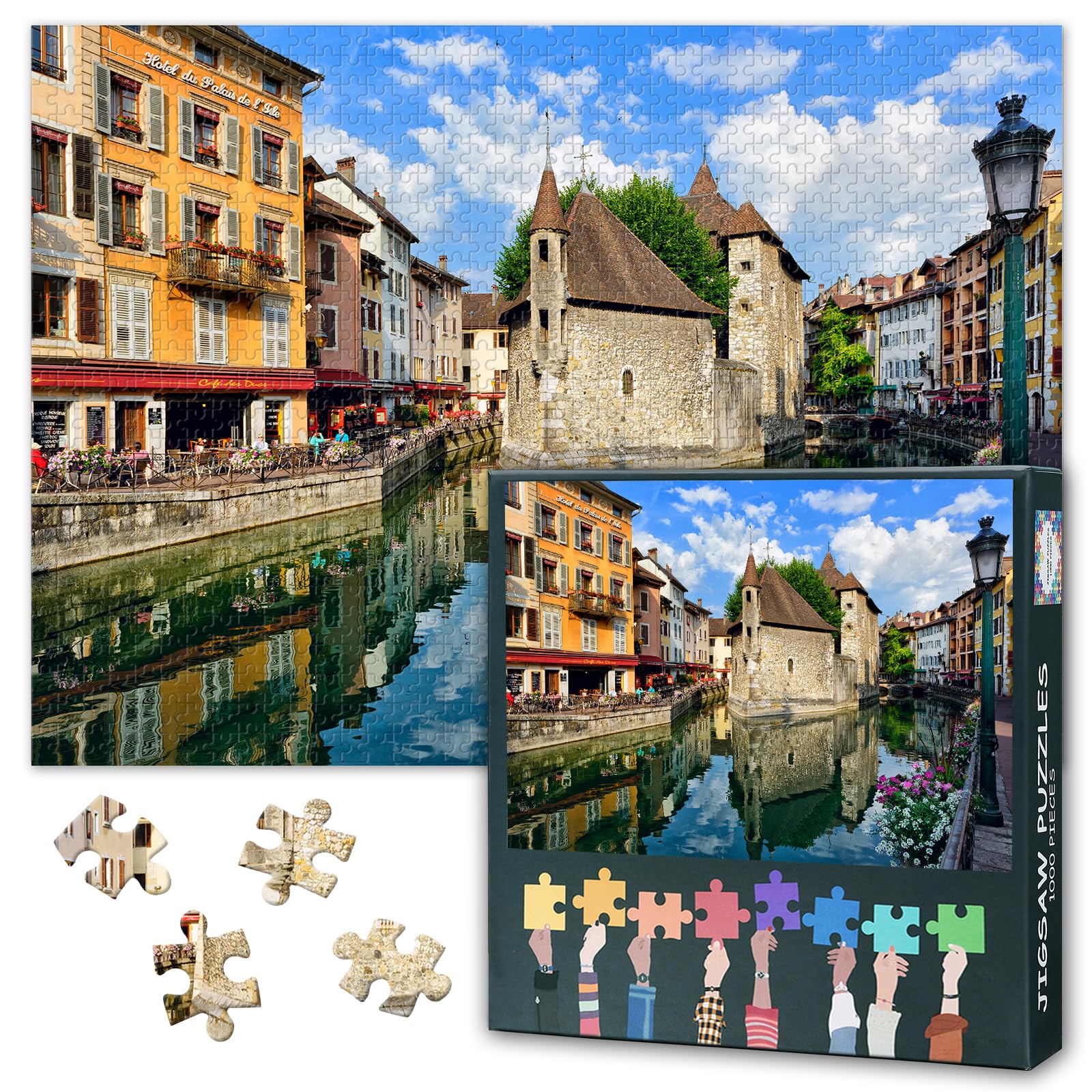 Island Palace Puzzles for Adults 1000 Pieces, Lake Annecy Jigsaw Puzzles