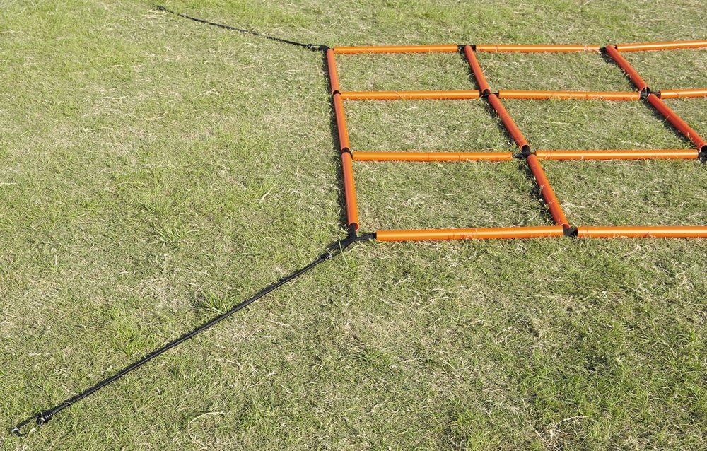 Danno D5336 9-Sided Agility Ladder Size: Width 59.1 x Depth 59.1 x Pipe Diameter 1.0 inches (150 x 150 x 2.5 cm) (1 Square, 17.7 x 17.7 inches (45 x 45 cm)
