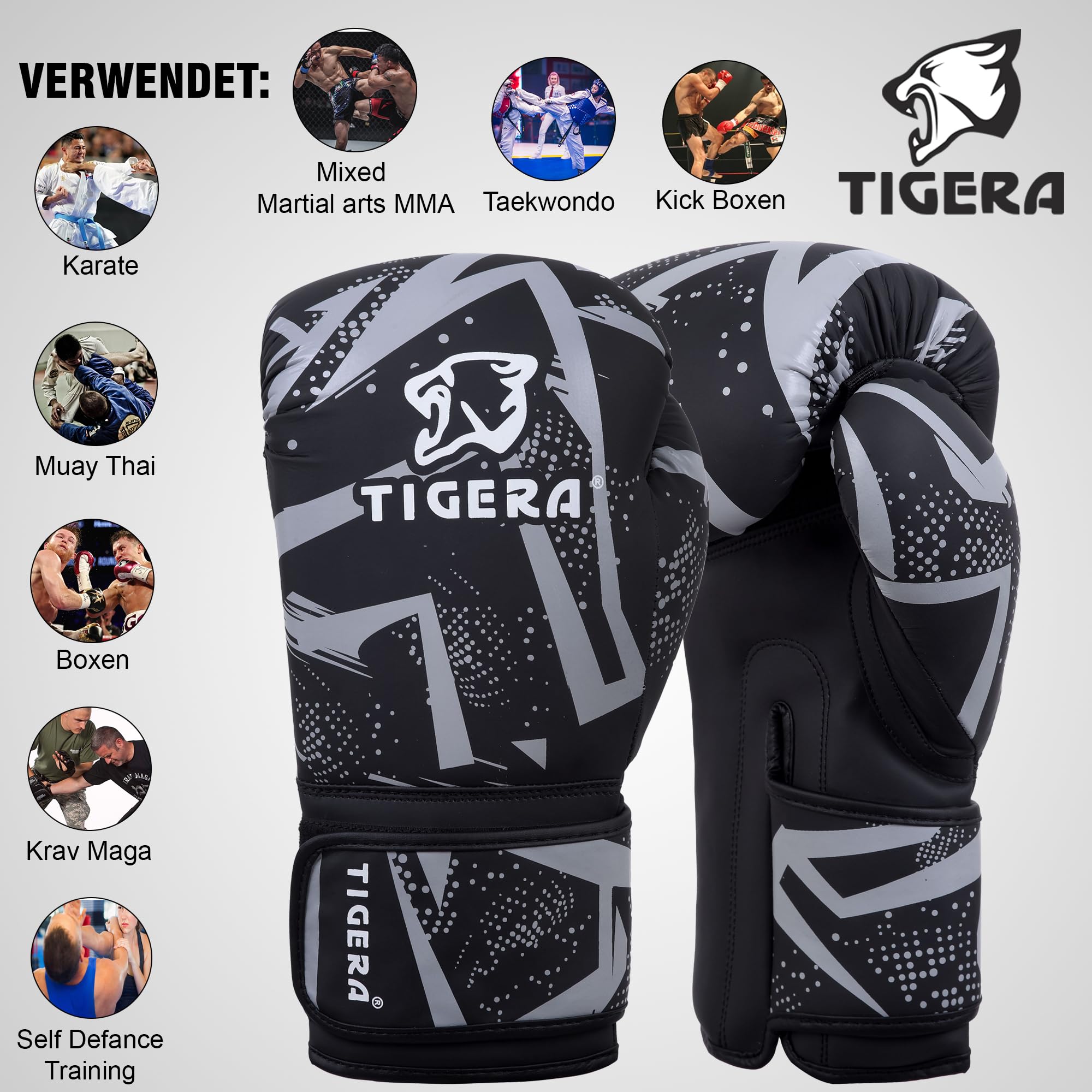 Tigera Boxhandschuhe 10oz 12oz 14oz 16oz MMA Box Handschuhe für das Training Punching Sparring Muay Thai Boxhandschuhe männer and Damen Kickbox Handschuhe