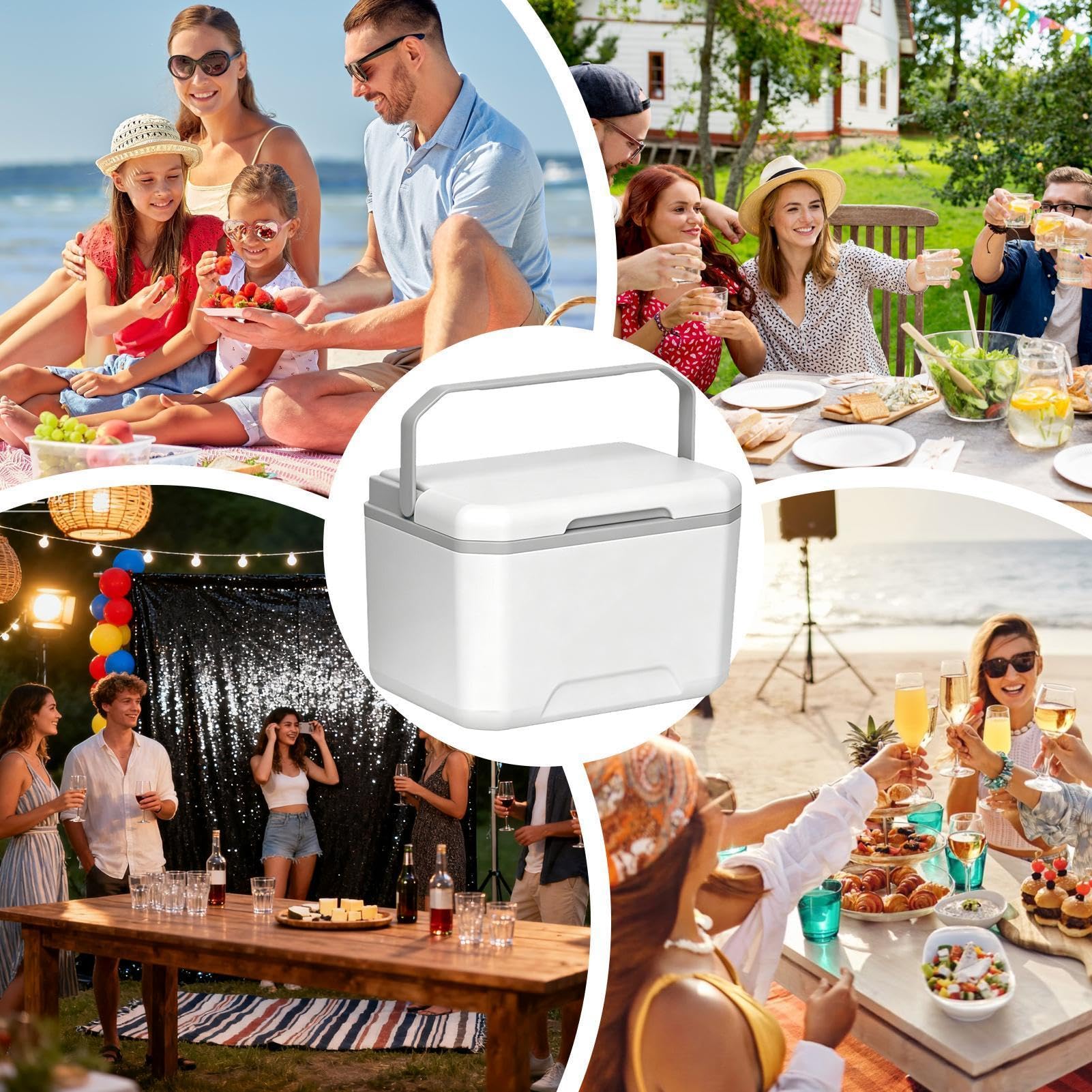 Borsa frigo da campeggio, a prova di perdite, portatile, isolata, da 5 l, per campeggio, picnic, pesca, barca, escursionismo, barbecue, viaggi, tailgating e viaggi su strada