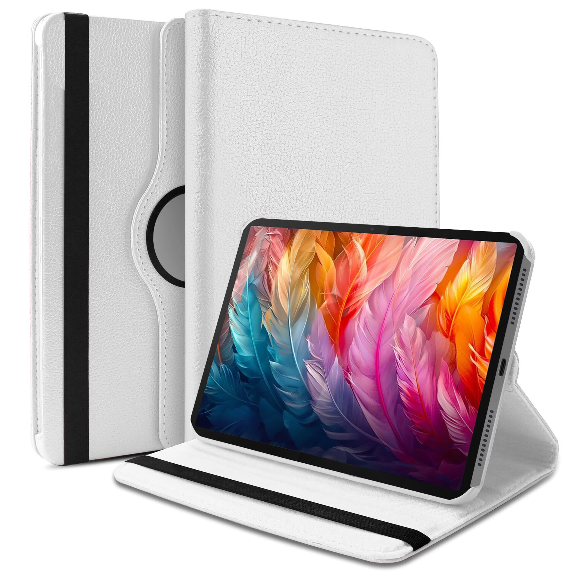 TGK 360 Rotatable Smart Flip Cover for Lenovo Idea Tab Pro 12.7 inch Case 2025 Tablet (White)-image-42