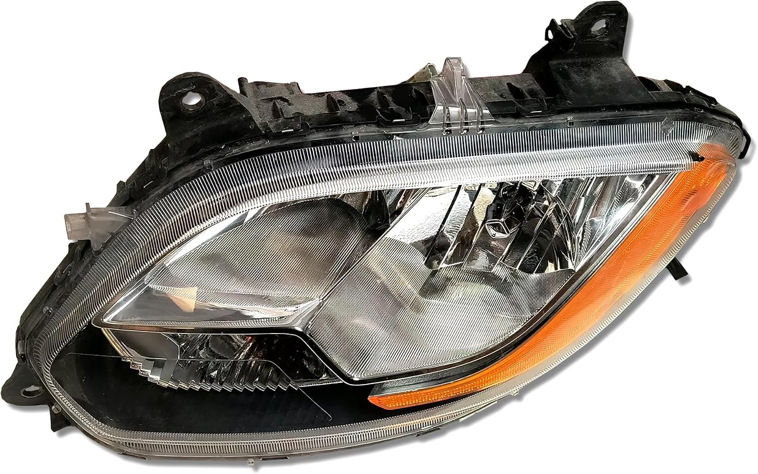 KOZAK Halogen Headlight Headlamp Chrome Left Driver Side Compatible with International LT625 Includes Logo, 2x 22 Wipers, License Plate Frame, and Reflective Vest