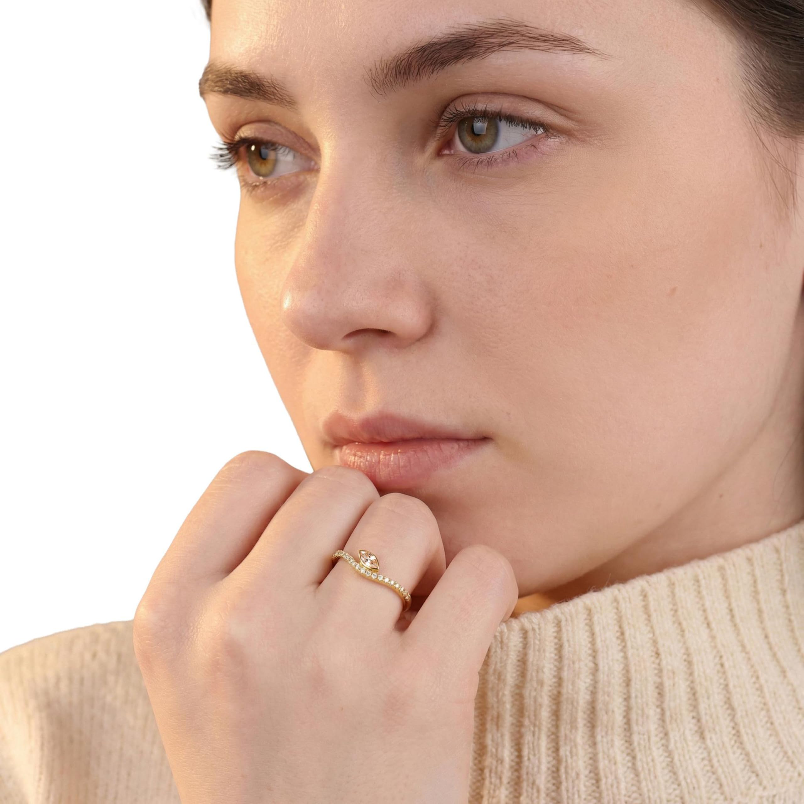 NOELANI - Damen Ring 925 Silber - Vergoldet/Golden - mit Zirkonia und Preciosa