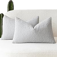 Vista 42 de Foindtower - Juego de 2 fundas decorativas de textura de bucle, fundas de almohada acentuadas, fundas de cojín sólidas, neutrales, para sofá, silla