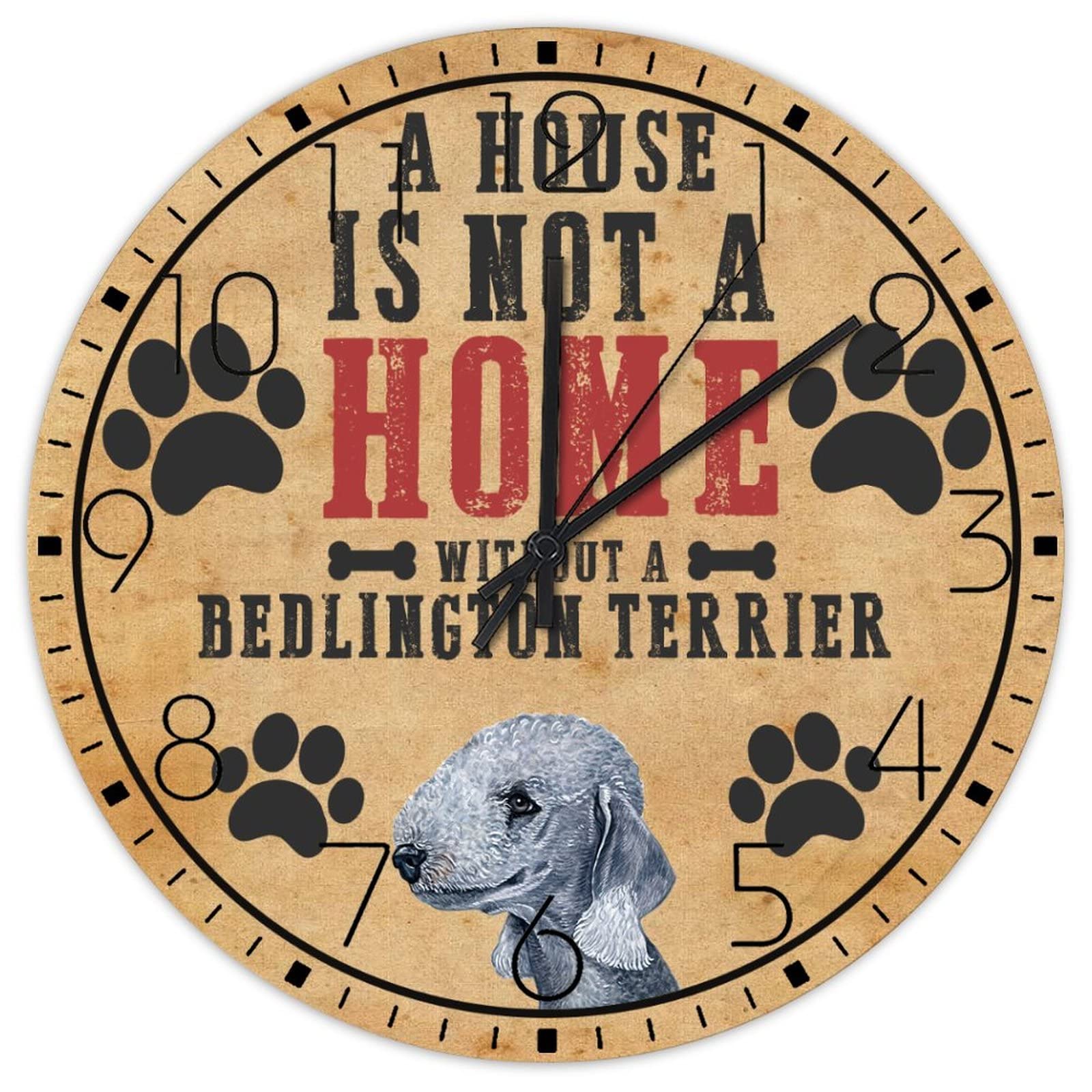 Horloge murale portrait d'animaux en bois pour cadeau déco amoureux des chiens