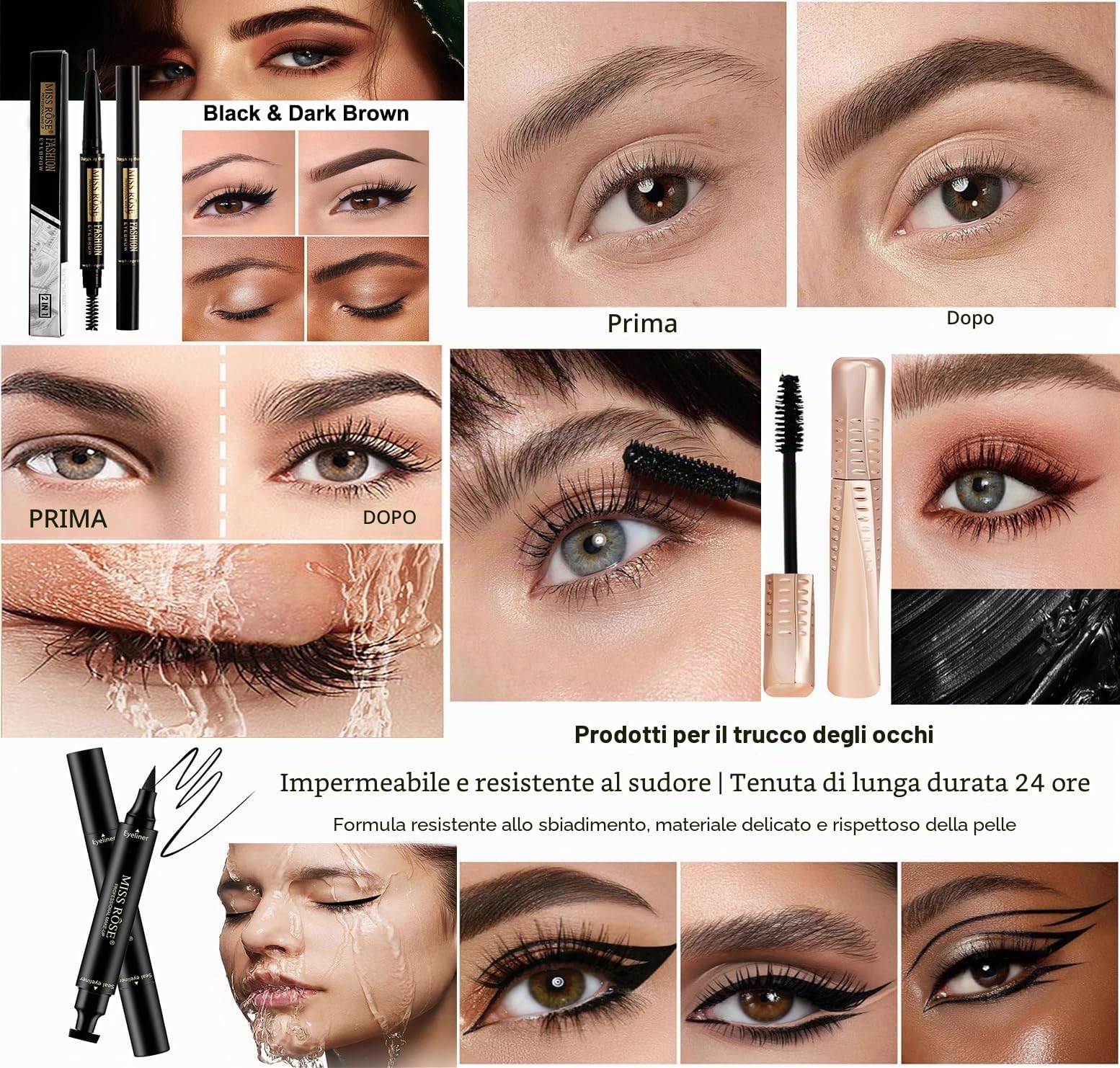 Kit trucco - Set trucco per ragazze - Set regalo per donne con palette di ombretti, rossetti