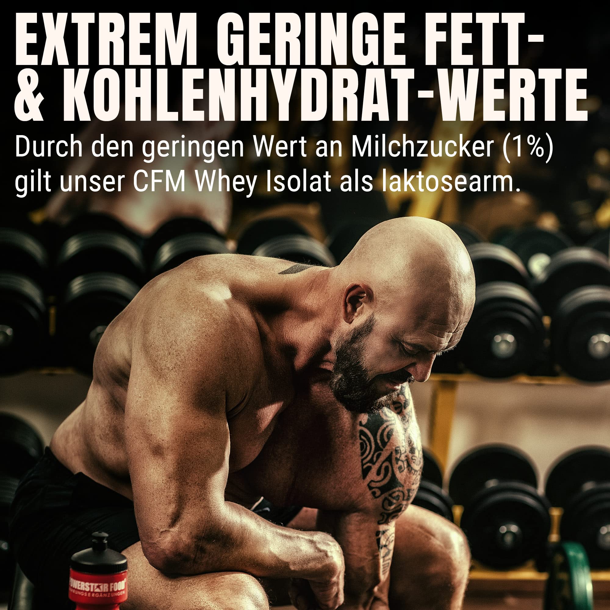 Powerstar 100% CFM WHEY ISOLATE 1kg | 96,5% Protéine s.s. | Poudre de protéine pour la musculation | Fabrication allemande | Protein Powder hautement dosée à base de lait de pâturage | Fraise