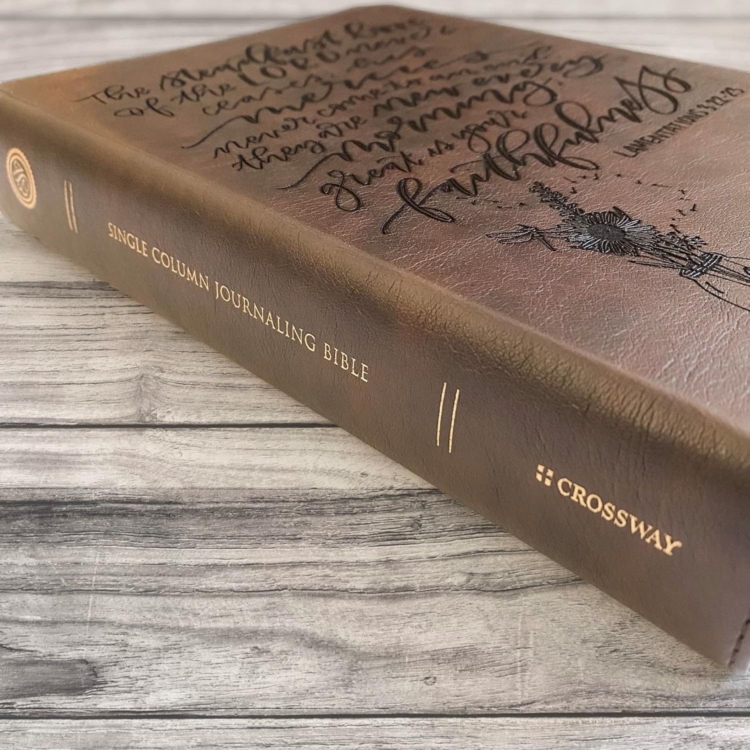 ESV Journaling Bible | Personalized with Name | Custom Design is Hand Lettered and Laser Engraved | Gift for Birthday, Baptism, Graduation, Wedding...