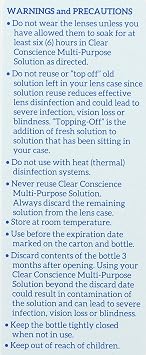 Cruelty-Free Multi-Purpose Contact Lenses Solution - Travel Size Contact Lens Solution, Mild Contact Solution for Contact Lenses, Cleans & Conditions Eye Contacts by Clear Conscience, 3 Fl oz