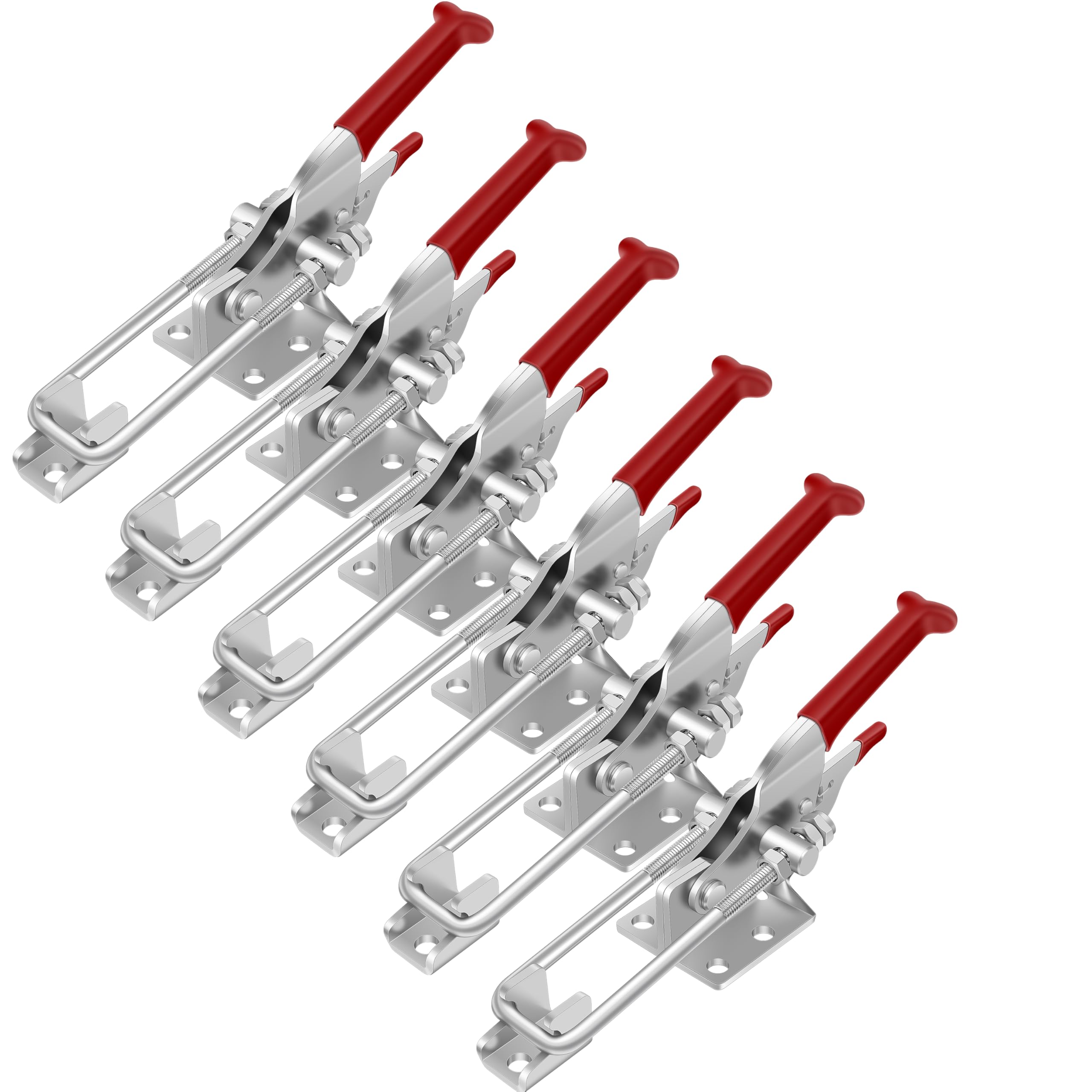 6 Pack Toggle Latch Clamp, Heavy Duty Latches, 2000Lbs Holding Capacity Adjustable Latch Lock, Smoker Clamps Latch for Industrial EquiIpment,Tire Carrier,Boxcar,Smoker Lid