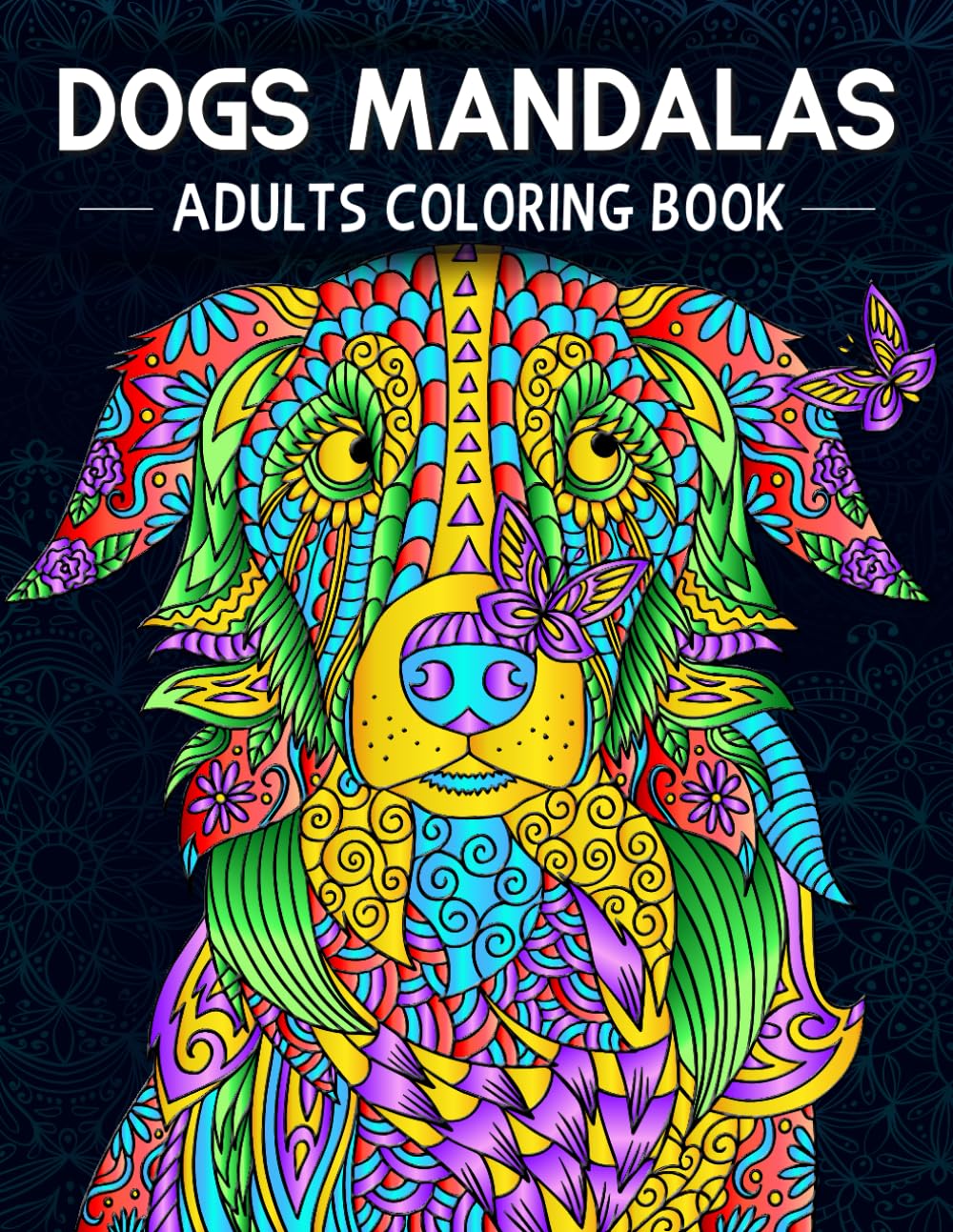 Dog Mandalas Adults Coloring Book