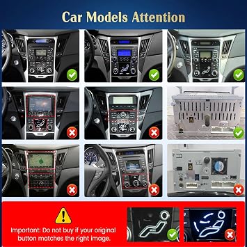 2+64G for 2010-2015 Hyundai Sonata Android 15 Car Stereo Wireless Apple CarPlay Android Auto, 9 inch Touch Screen Radio WiFi Bluetooth GPS FM RDS+Free AHD Backup Cam