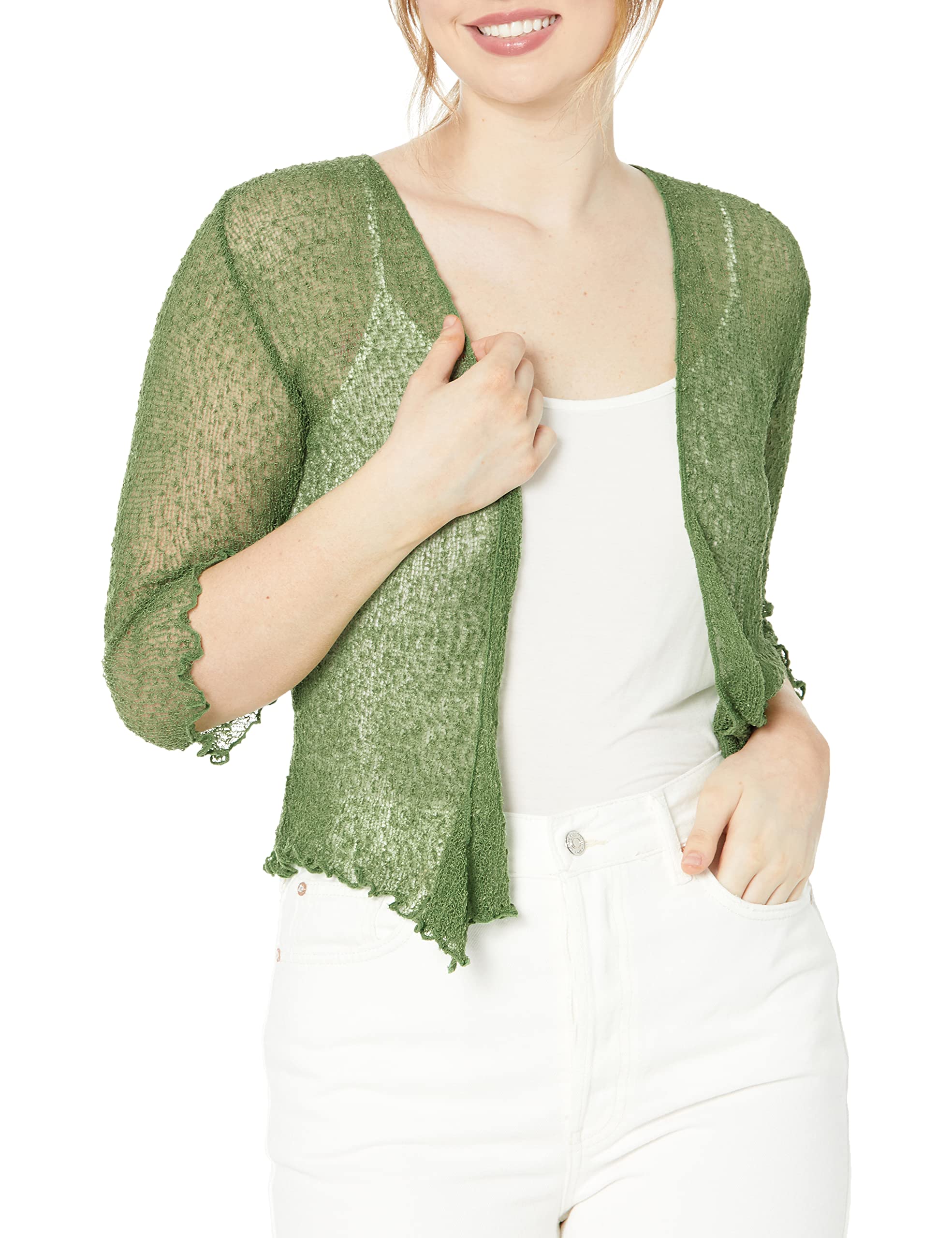 Sheer Shrug for Women Mesh Knit Cover Up Lightweight Dressy Cardigan for Summer Tie Top Wrap