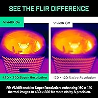 Vista 4 de FLIR Edge Pro - Cámara térmica de imágenes inalámbrica Bluetooth para smartphones, compatible con todos los dispositivos iOS y Android, Super