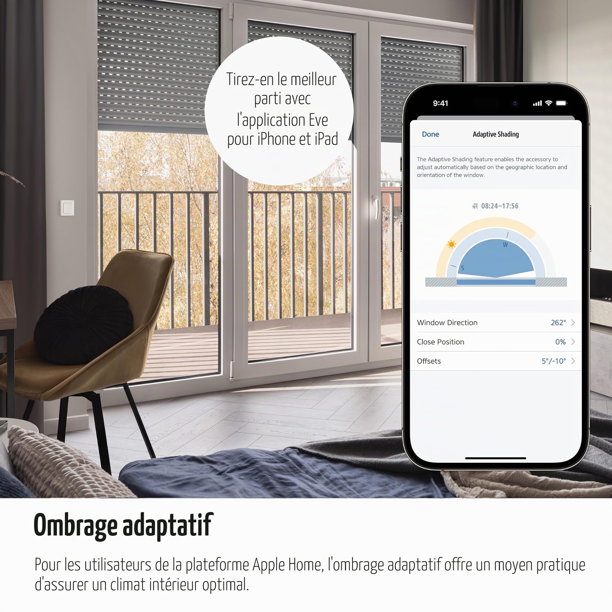 Eve Shutter Switch (Matter) : Contrôleur de Volet Intelligent pour Alexa, Apple Maison, Google, Smartthings, Home Assistant, Technologie Thread, Nécessite Routeur de Bordure Thread et fil de neutre