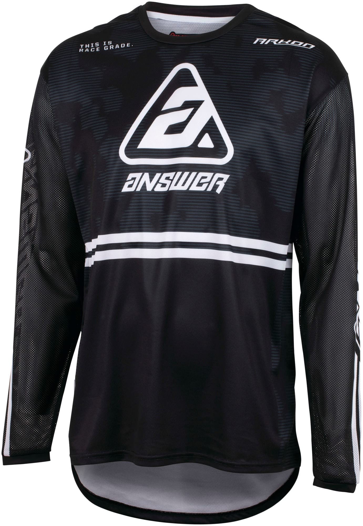 Answer Racing 447392 Men's A23 Arkon Trials Jersey: Black/White/Grey, 2XL