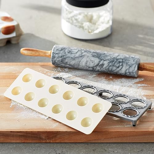 Miniatura 6 de Fox Run Máquina para Hacer Ravioles en Forma de Flor, de Aluminio, Hace 12 Ravioles en Forma de Flor de 1.5