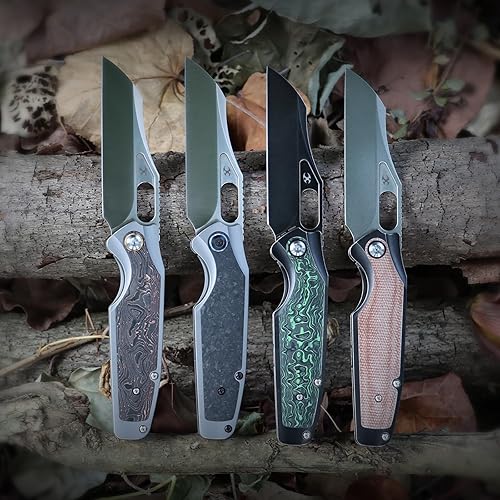 Miniatura 4 de KANSEPT Tuckamore K1052A1 - Cuchillos de bolsillo plegables de 8.12 pulgadas con material satinado CPM 20CV de 3.54 pulgadas y mango de fibra de